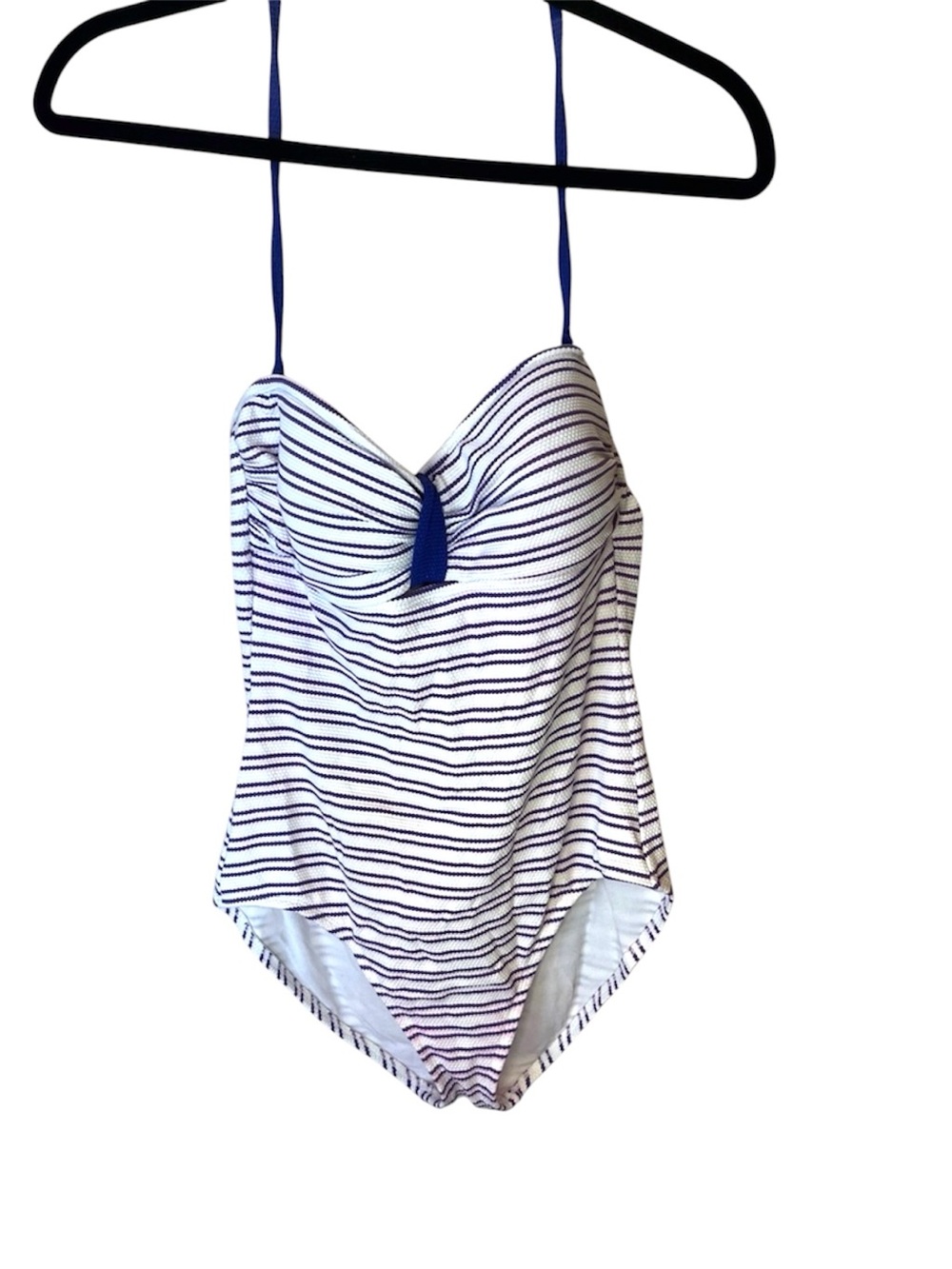 Tommy Bahama Navy & White Striped Sweetheart One-Piece Swimsuit